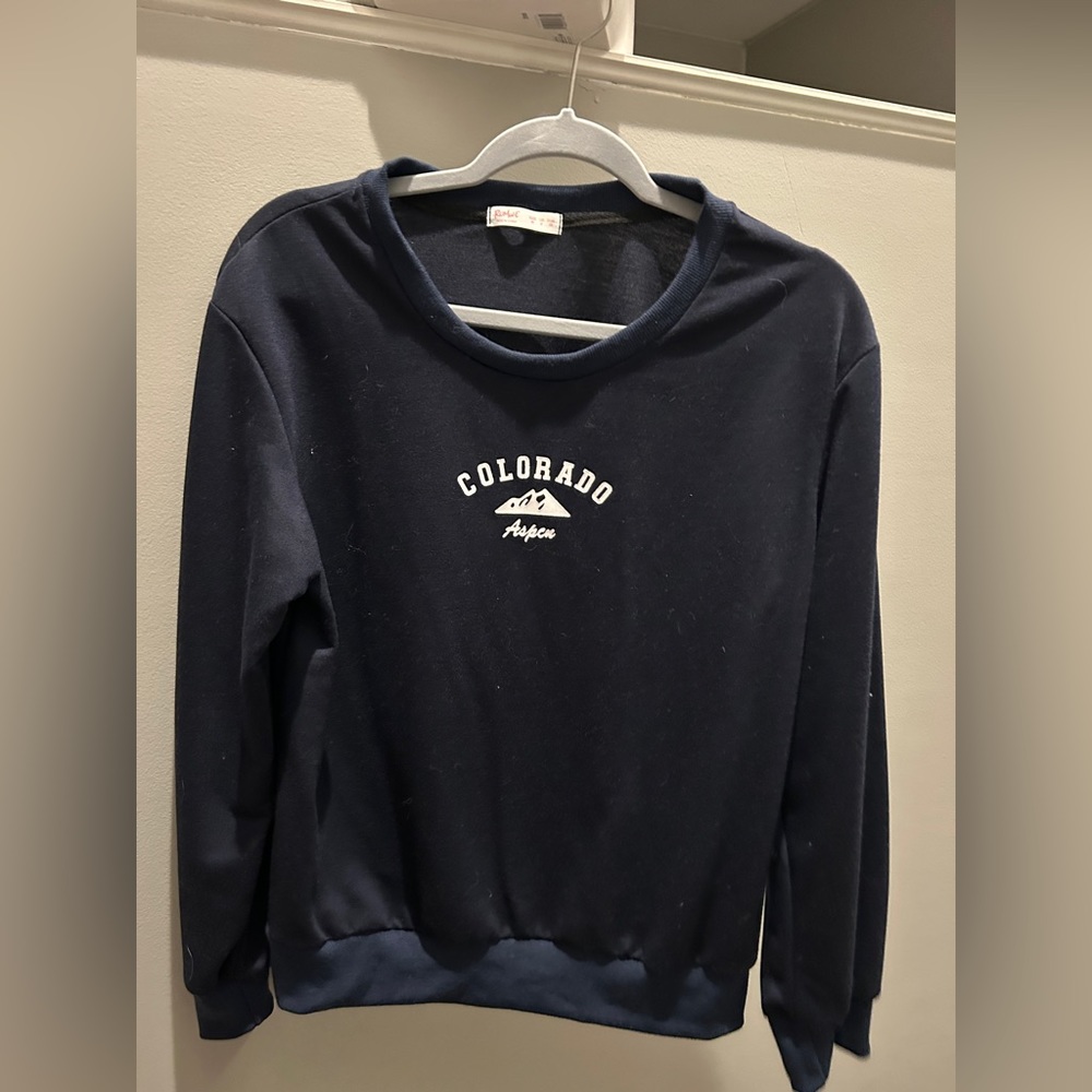 Crewneck navy long sleeve size medium